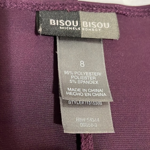 Bisou Bisou Purple Dress, Size 8 - Picture 4 of 4